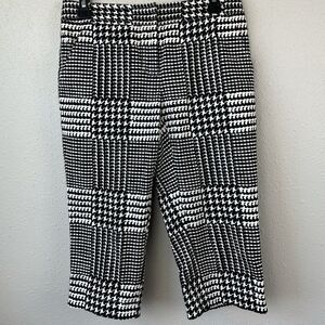Etcetera Black and White Cropped Pants Size 2